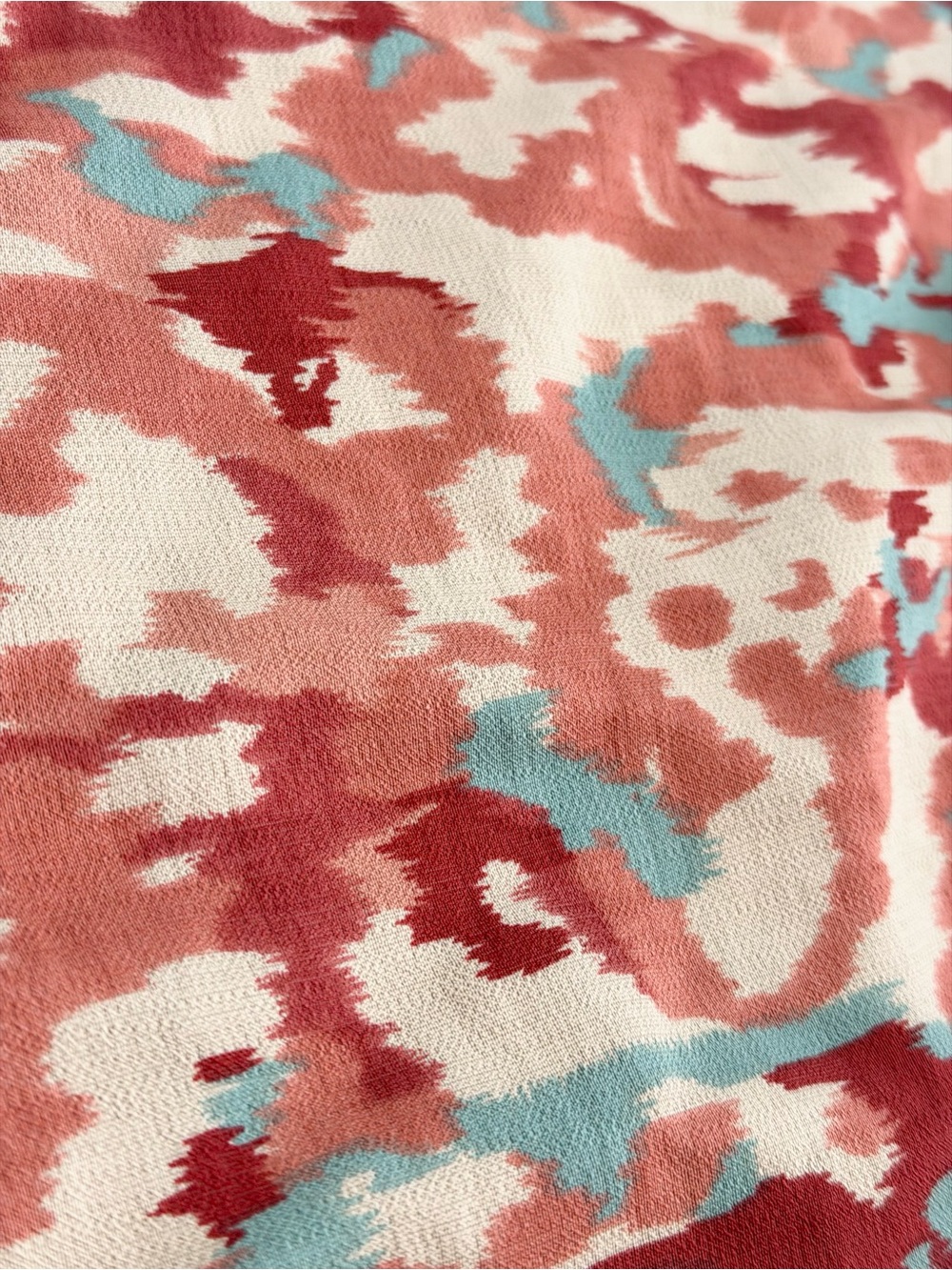 NWT Watercolor VOY Embroidered Abstract Blouse. Women’s Sz-M Embellished | Coral - Picture 12 of 12